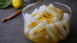 【シンプルな味付けでぽりぽり柚子大根】「まるめし」これね♡お箸が止まらない | pickled daikon radish