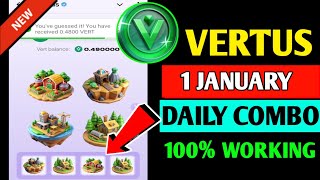 Vertus Combo Cards Today 1 January | Vertus Daily Combo | Vertus Combo Cards | Vertus Combo