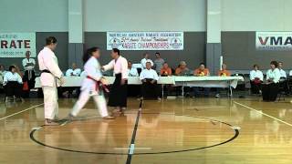 2012 AAKF Nationals Kogo Kumite Shiri Rinat v. Victoria Lee