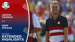 Justin Thomas vs Sepp Straka Extended Highlights | 2023 Ryder Cup