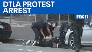 Arrest caught on camera at downtown LA protest | FOX 11 LA