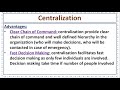 what is centralization suitability of centralization advantages u0026 disadvantages urdu hindi