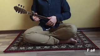 Greek baglamas played in Mongolian topshuur (tovshuur, tobshuur) style - F a# tuning