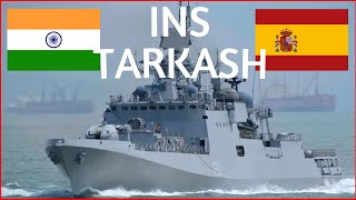 INDIAN FRIGATE AT SPAIN?! | INS TARKASH FRIGATE SPOTTED AT VALENCIA, SPAIN