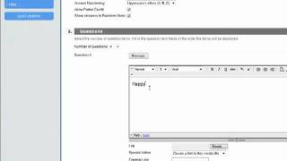 Creating a BB9 test - Matching question