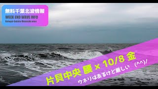 サーフィン　波情報　千葉北　片貝中央　１０月８日　厳しい((+_+))