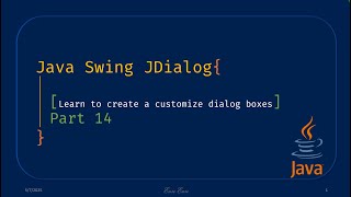 Java Swing JDialog Implementation