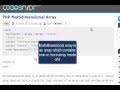 PHP Tutorial : Multidimensional Array