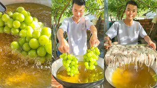 Smart Chef Fry Grapes and Octopus for Cooking Delicious | Octopus stew, Sweet Grapes | Chef Ny