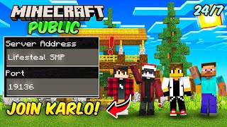 Minecraft lifesteal Smp Live || Join Our Public Server | Java + Pe | 1.22