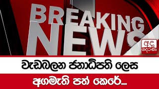 වැඩබලන ජනාධිපති ලෙස අගමැති පත් කෙරේ...