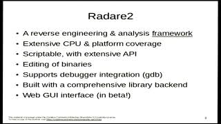 Reverse engineering embedded software using Radare