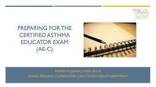 Preparing for the Asthma Educator Certification Exam