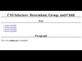 Descendant and Group Selectors with CSS