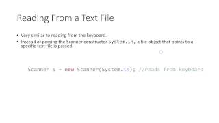 Reading From Text Files (Java) - Power Point
