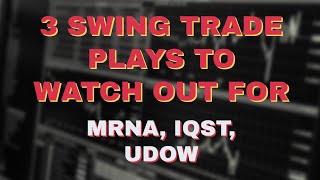 3 Swing Plays Brewing - MRNA, IQST, UDOW - Buy Now????