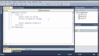 Visual Basic Tutorial - 106 - Car Part 1 Creating The Car Class