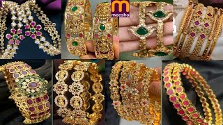 😱😱🔥meesho లో కొత్తగా వచ్చిన 1gram gold bangles #trending #viral #meeshohaul