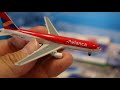 avianca s.a. unboxing schabak diecast airplane model avianca boeing 767 300 000379