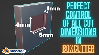 Perfect control of all cut dimensions with the Boxcutter addon in Blender