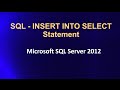 SQL - INSERT INTO SELECT Statement | INSERT INTO SELECT Statement in SQL