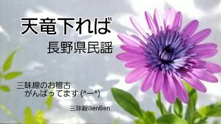 【天竜下れば】三味線BenBen【弾いてみた】