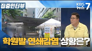 [집중인터뷰 ]  '학원발 연쇄감염' 상황은? / KBS 뉴스 7 대전 세종 충남 - 6월 16일 (수)