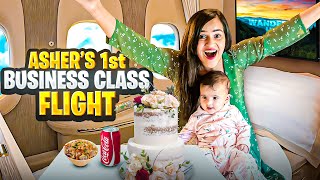Our BABY’s First Business Class FLIGHT ✈️ || MOST EXPENSIVE SEAT