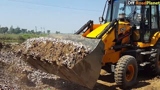 JCB Backhoe Machine Digging Drain In Mud | Learn JCB Skills | JCB | JCB Video | @OffRoadPlanet
