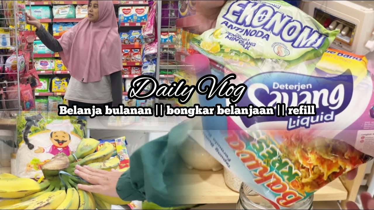 BELANJA BULANAN || BONGKAR BELANJA BULANAN DESEMBER 2023 || RESTOCK ...