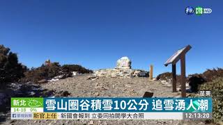 雪山圈谷積雪10公分 追雪湧人潮 | 華視新聞 20200201