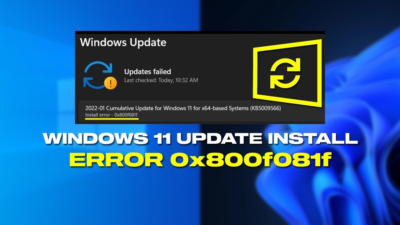 Fix Install Error 0x800f081f In Windows 11 Fix Install Error 0x800f081f In Windows 11
