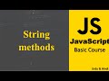 String methods in JavaScript | JavaScript Crash Course