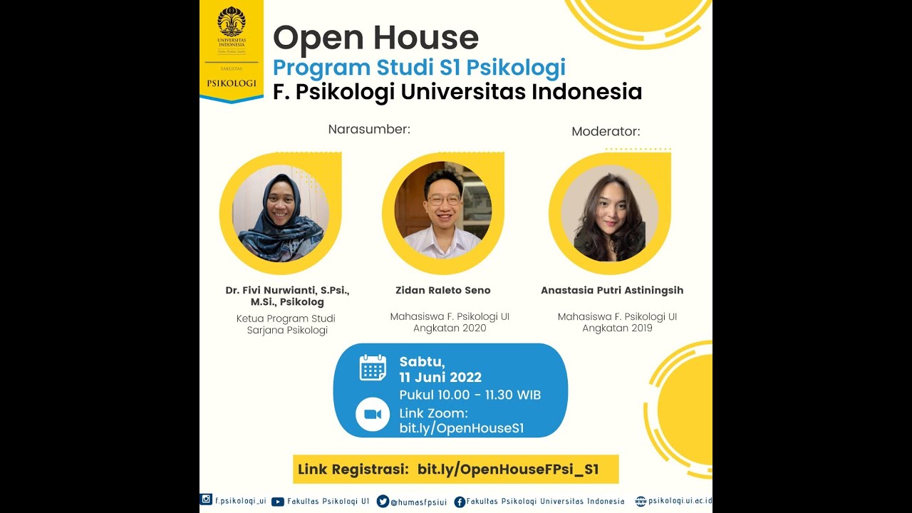 Open House Program Studi S1 Psikologi F. Psikologi UI - YouTube