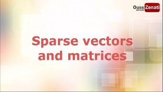 Sparse vectors and matrices | an introduction to MATLAB