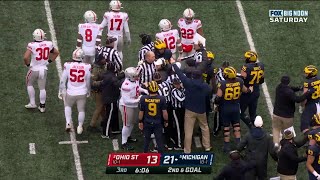 Fight breaks out in Ohio State vs Michigan game 2021 College Football