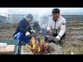 불놀이 하면서 구워먹는 불향가득한 짚불삼겹살 grilled pork belly with straw koreanstreetfood