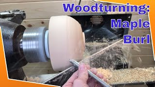 Woodturning A Maple Burl - THE FLAMING BURL!!