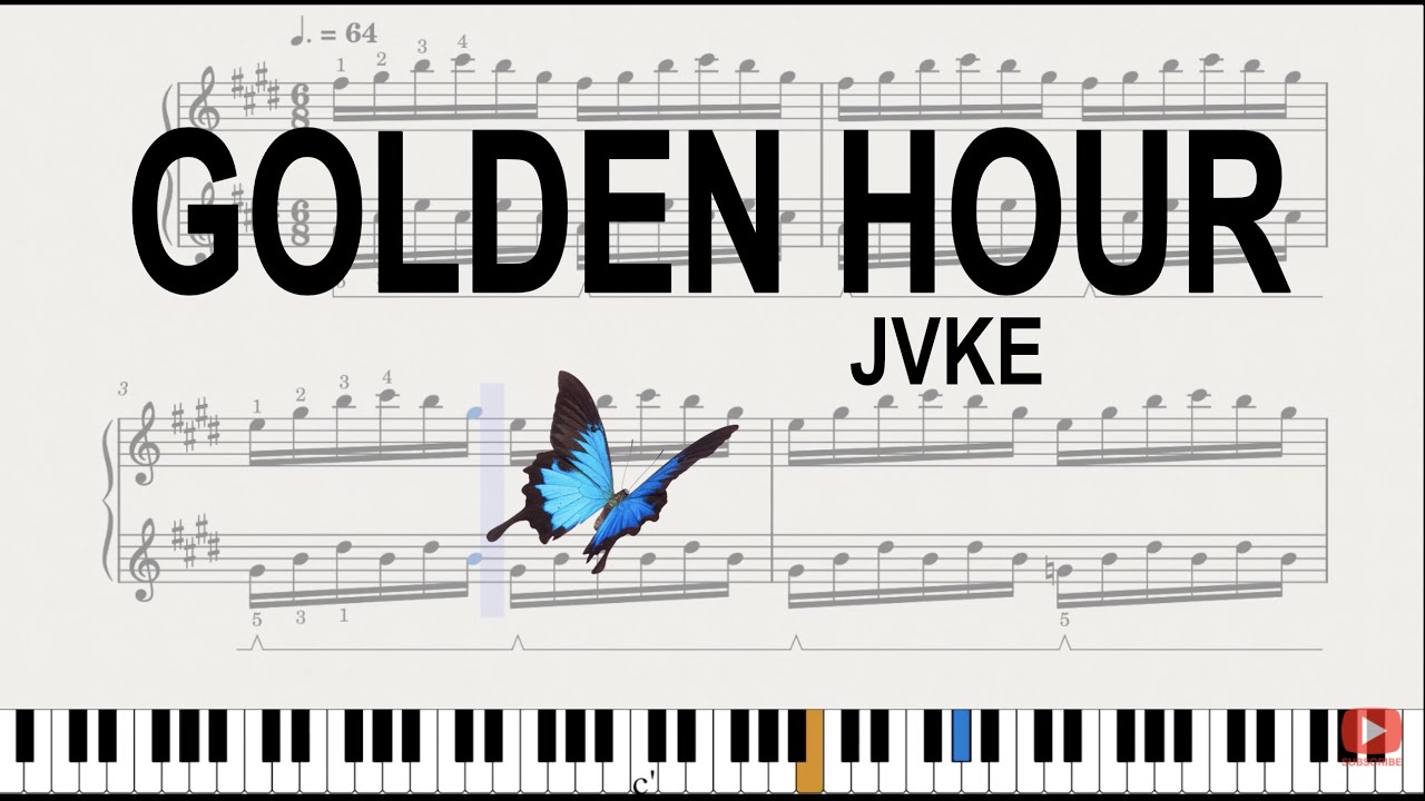 Golden Hour Piano Tutorial Jvke Free Sheet Music Chords Chordify