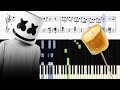 Marshmello & Anne-Marie - FRIENDS - Piano Tutorial + SHEETS