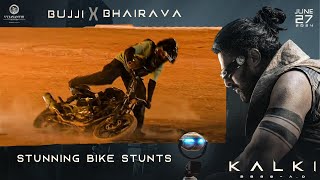 Stunning Bike Stunts @ Bujji x Bhairava Event | Kalki 2898 AD | Prabhas | Vyjayanthi Movies