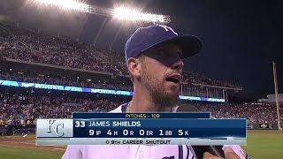 SF@KC: Shields on his shutout, Royals' win