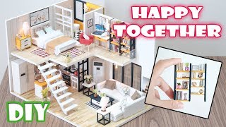 DIY Miniature Dollhouse Kit || Happy Together - Duplex Apartment - Relaxing Satisfying Video