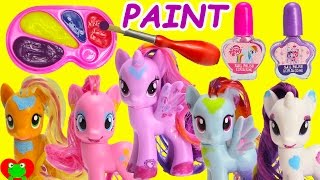 My Little Pony Bath Paints Body Crayons Makeover Party and Surprises
