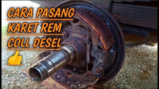 cara pasang karet/master rem belakang mobil coll dEsel