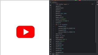 Create the YouTube Logo with Python Turtle | No Talking