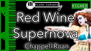 Red Wine Supernova (HIGHER +3) - Chappell Roan - Piano Karaoke Instrumental