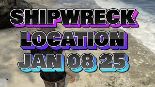 Shipwreck Location Today Jan 08 2025 GTA Online | GTA online daily shipwreck  location