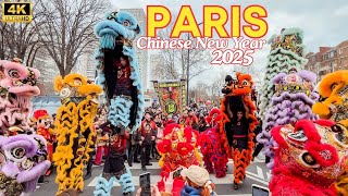 Paris, France 🇫🇷 🇨🇳- Chinese New Year 2025 in Paris Grande Parade 🧧 Paris Walk 4K Chinatown 13e