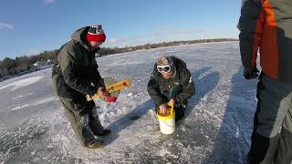 Gant Outdoors. Ice Fishing. Lake Mendota. Dane County, Wisconsin